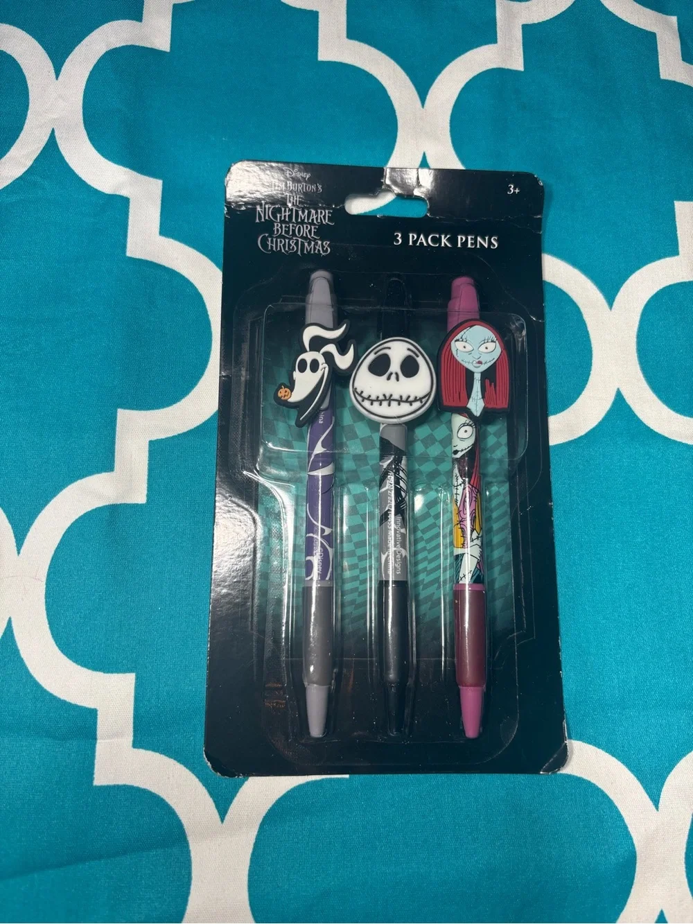 New The Nightmare Before Christmas 3-Pack Character Pens - Black, Purple, Pink